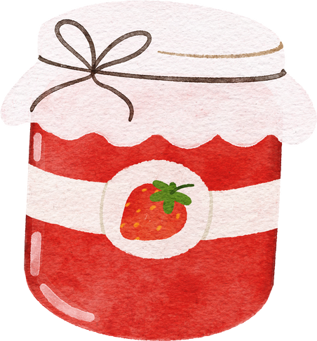 strawberry jam  jar