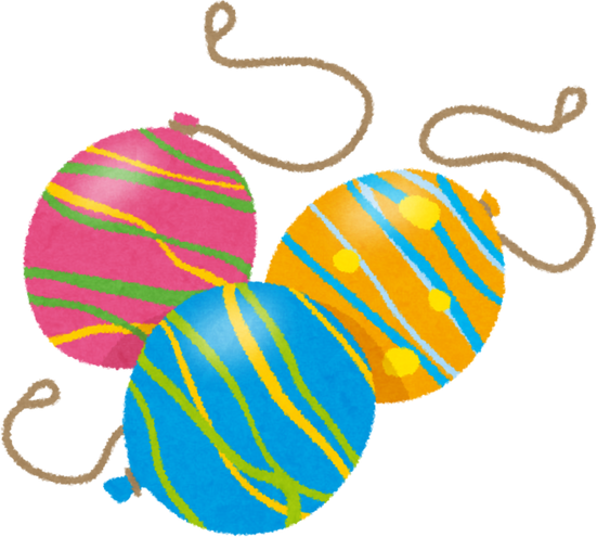 Illustration of Colorful Water Balloon Yo-Yos